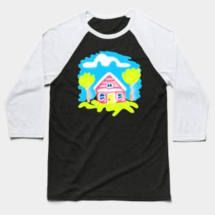 Cute Trees House Baseball T-Shirt